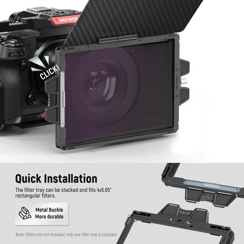 Neewer Pg002 Mini Matte Box with a 4’’x5.65’’ Filter Tray and Adapter Rings • Camerastuff • South Africa