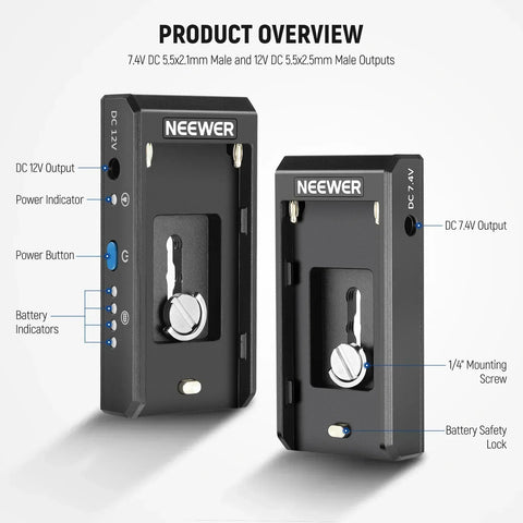 Neewer Ps004e Sony Np-f Battery Adapter Plate • Camerastuff • South Africa