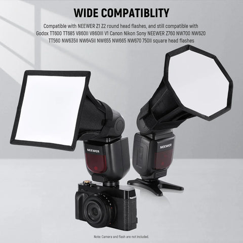 Neewer Rectangular and Octagon Flash Diffuser Softbox • Camerastuff • South Africa