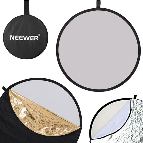 Neewer Reflector Kit and Light Stand 110cm 5-in-1 Multi-disc + 190cm • Camerastuff • South Africa