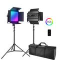 Neewer Rgb1200 Rgb-ww 60w Led Constant Light Panel Kit (two-lights) • Camerastuff • South Africa