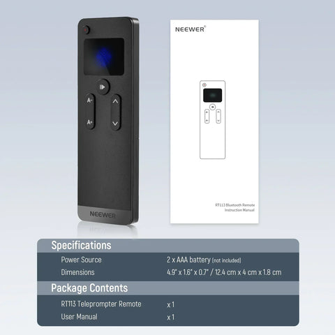 Neewer Rt113 Remote Control for Neewer Teleprompter App • Camerastuff • South Africa