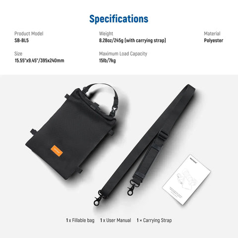 Neewer Sb-bl-5 Sandbag Beanbag Saddlebag with Side Strap (excluding Sand) • Camerastuff • South Africa