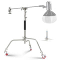 Neewer Sc186w 186cm Stainless Steel Heavy-duty Mini C-stand with Casters Wheels • Camerastuff • South Africa