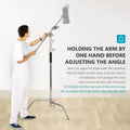 Neewer Heavy-duty C-stand with Arm Grip Heads & Removable Turtle Base 330cm • Camerastuff • South Africa