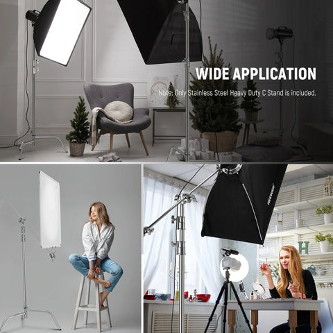Neewer Sc320q 320cm Stainless Steel Heavy Duty c Stand with Boom Arm & Quick-release Turtle Base • Camerastuff • South