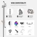 Neewer Sc320q 320cm Stainless Steel Heavy Duty c Stand with Boom Arm & Quick-release Turtle Base • Camerastuff • South