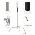 Neewer Sc340aw 330cm Air-cushioned Stainless Steel C-stand with Boom Arm and Wheels • Camerastuff • South Africa
