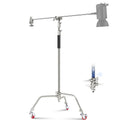 Neewer Sc340aw 330cm Air-cushioned Stainless Steel C-stand with Boom Arm and Wheels • Camerastuff • South Africa