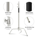 Neewer Sc340aw 330cm Air-cushioned Stainless Steel C-stand with Boom Arm and Wheels • Camerastuff • South Africa