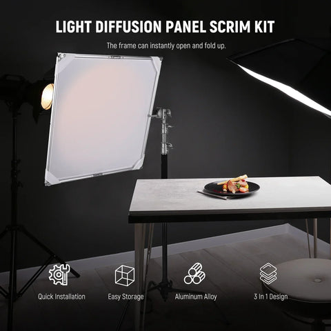 Neewer Sf7575f 75x75cm Collapsible Scrim and Reflector Set for C-stand • Camerastuff • South Africa