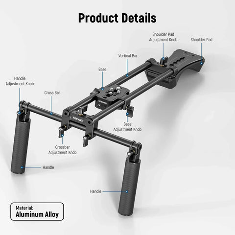 Neewer Sr004 Universal Shoulder Camera Rig Kit with 15mm Rods and Dual Handles • Camerastuff • South Africa