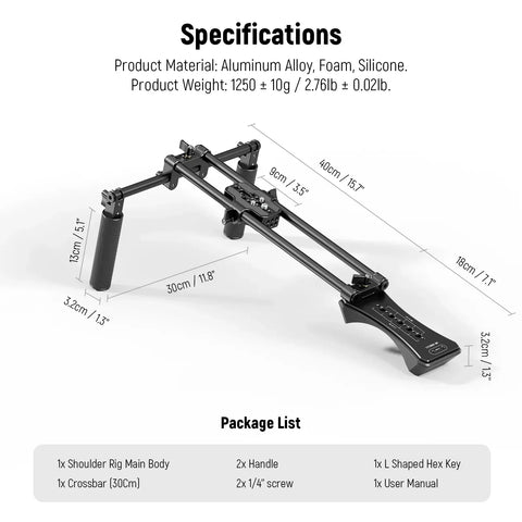 Neewer Sr004 Universal Shoulder Camera Rig Kit with 15mm Rods and Dual Handles • Camerastuff • South Africa