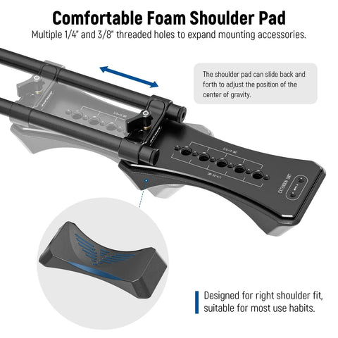 Neewer Sr004 Universal Shoulder Camera Rig Kit with 15mm Rods and Dual Handles • Camerastuff • South Africa