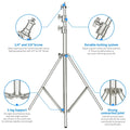 Neewer St-300ss 300cm Heavy-duty Silver Stainless Steel Spring-cushioned Light Stand • Camerastuff • South Africa