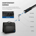 Neewer St005 Overhead Tripod Extension Arm with Counterweight Sandbag • Camerastuff • South Africa