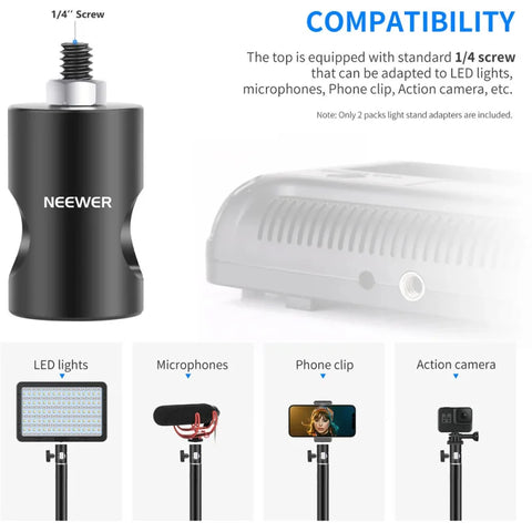 Neewer St12 Rapid Multifunctional Light Stand Tip Adapter (2-pack) • Camerastuff • South Africa