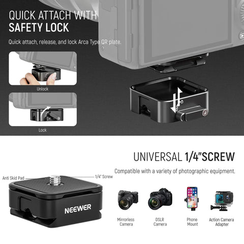 Neewer St200 Overhead Camera Desktop Stand with Arca Type Qr Plate • Camerastuff • South Africa