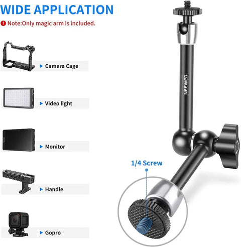 Neewer St25 9.8’’ Magic Arm with Super Grab Clamp • Camerastuff • South Africa
