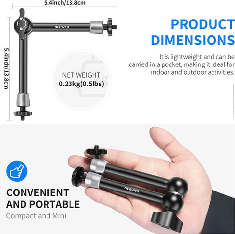 Neewer St25 9.8’’ Magic Arm with Super Grab Clamp • Camerastuff • South Africa