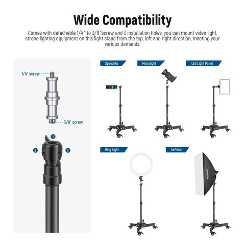 Neewer St72 72cm Dolly Heavy Duty Light Stand • Camerastuff • South Africa