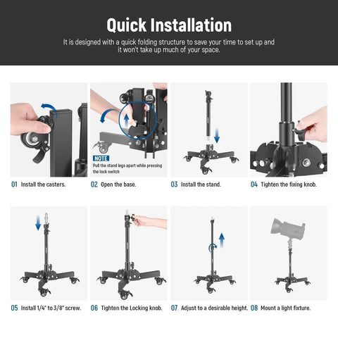 Neewer St72 72cm Dolly Heavy Duty Light Stand • Camerastuff • South Africa