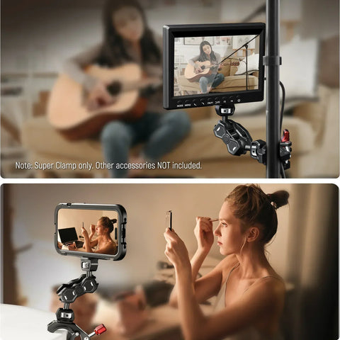 Neewer  ST81 Crab-Shaped Clamp Threaded Holes And Cold Shoe