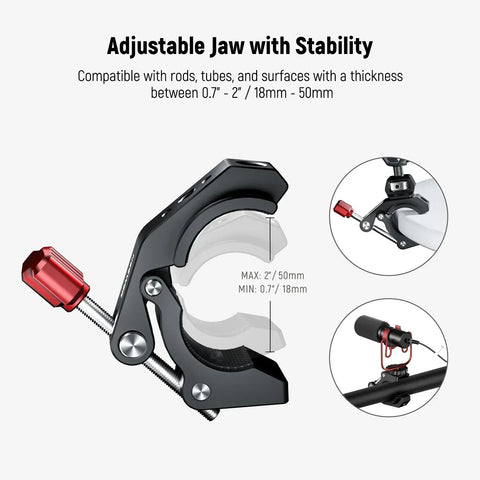 Neewer  ST81 Crab-Shaped Clamp Threaded Holes And Cold Shoe