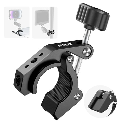 Neewer  ST81 Crab-Shaped Clamp Threaded Holes And Cold Shoe