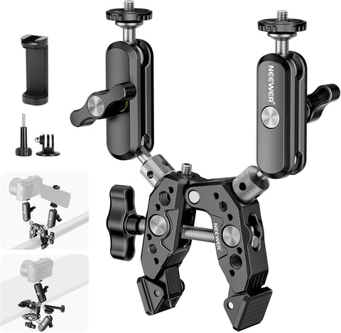 Neewer ST82 Heavy-Duty Super Clamp with Double Magic Arm