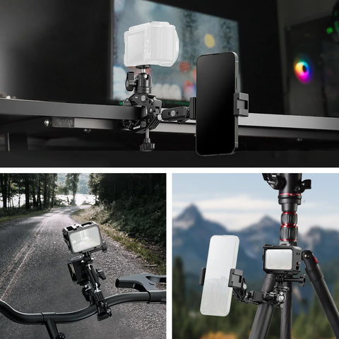 Neewer ST85 Super Clamp with 3" Dual Ballhead Magic Arm