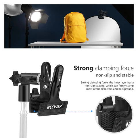 Neewer Studio Reflector & Backdrop Clamp Cl-02 2 Pack • Camerastuff • South Africa