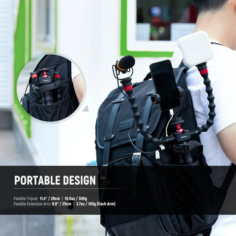 Neewer T91 Flexible Smartphone/actioncam Vlogging Tripod + Arms with Bluetooth Remote • Camerastuff • South Africa