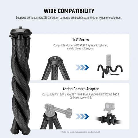 Neewer Tp33 Flexible Travel Vlogging Smartphone Tripod with Magsafe Magnetic Holder • Camerastuff • South Africa