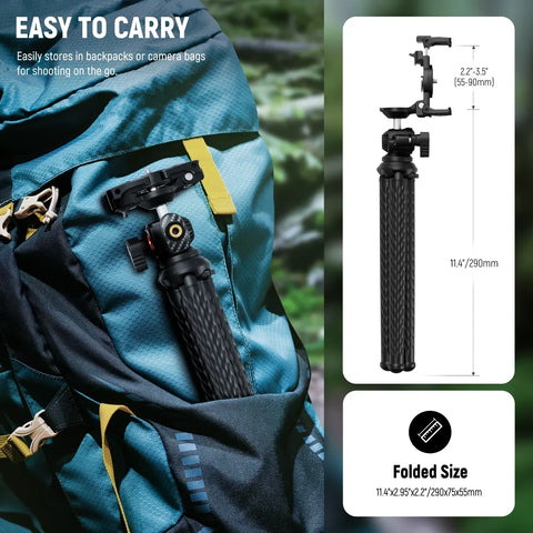 Neewer T34 Flexible Travel Vlogging Tripod for Smartphones/actioncams with Bluetooth Remote • Camerastuff • South Africa