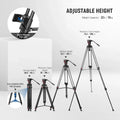 Neewer Tp75 74’’/189cm Aluminium Video Tripod with Fluid Head • Camerastuff • South Africa