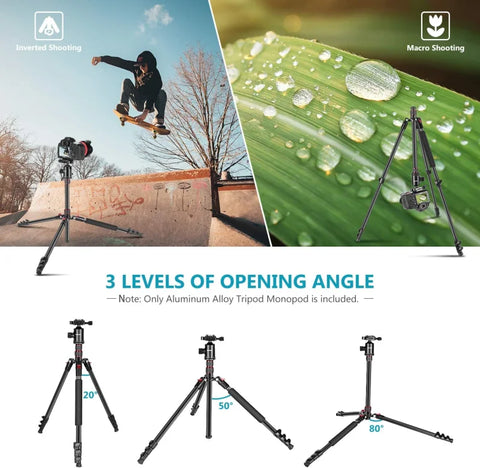 Neewer Tp77 77’’/178cm Aluminium 2-in-1 Tripod and Monopod with Ball Head • Camerastuff • South Africa