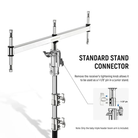 Neewer Ua005 C-stand Baby Pin Triple Header Boom Arm • Camerastuff • South Africa