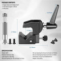 Neewer Ua017 Super Clamp with 5/8’’ Stud Spring Lock 2.4’’ Jaw Grip Heavy Duty Crab Pole • Camerastuff • South Africa