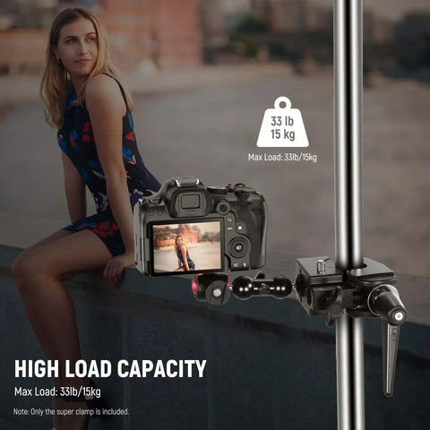 Neewer Ua017 Super Clamp with 5/8’’ Stud Spring Lock 2.4’’ Jaw Grip Heavy Duty Crab Pole • Camerastuff • South Africa