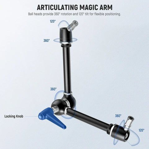Neewer UA018 53cm Adjustable Magic Arm Camera Mount With Super Clamp