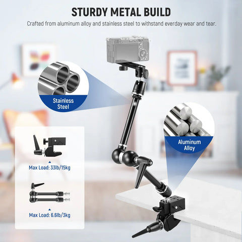 Neewer UA018 53cm Adjustable Magic Arm Camera Mount With Super