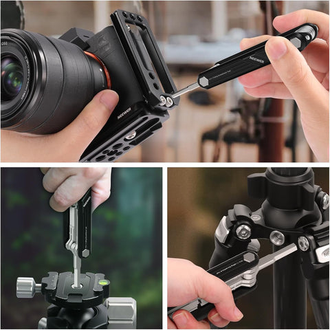 Neewer UA048B 10-in-1 Folding Screwdriver Hex Tool Set for Camera Cages