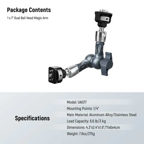 Neewer UA077 7Inch Articulating Magic Arm Camera Mount