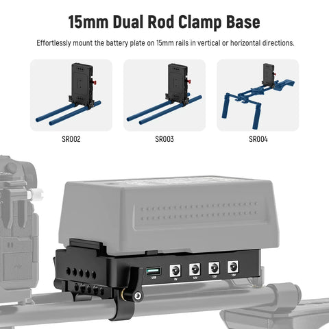 Neewer Vb-a1 v Mount Battery Adapter Plate for 15mm Rods • Camerastuff • South Africa