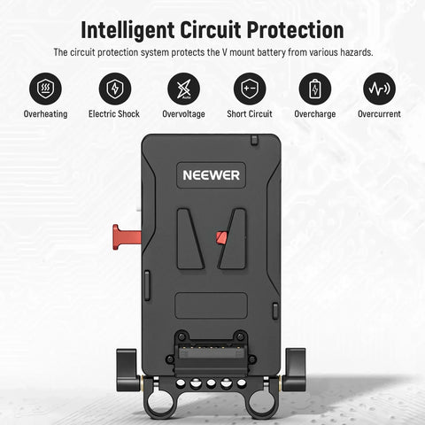 Neewer Vb-a1 v Mount Battery Adapter Plate for 15mm Rods • Camerastuff • South Africa