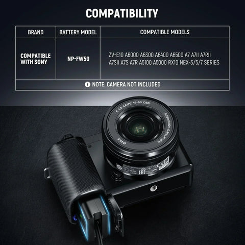 Neewer Vp-fw50 D-tap to Np-fw50 Dummy Battery & Cable • Camerastuff • South Africa