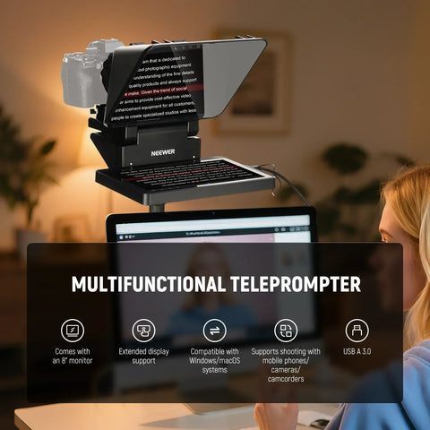 Neewer X11 2-in-1 Teleprompter with Built-in Monitor and Arca Release