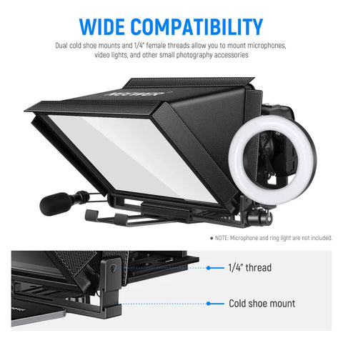 Neewer X12 Pro Aluminium Alloy Teleprompter (14-inch) • Camerastuff • South Africa