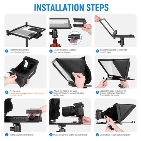 Neewer X12 Pro Aluminium Alloy Teleprompter (14-inch) • Camerastuff • South Africa